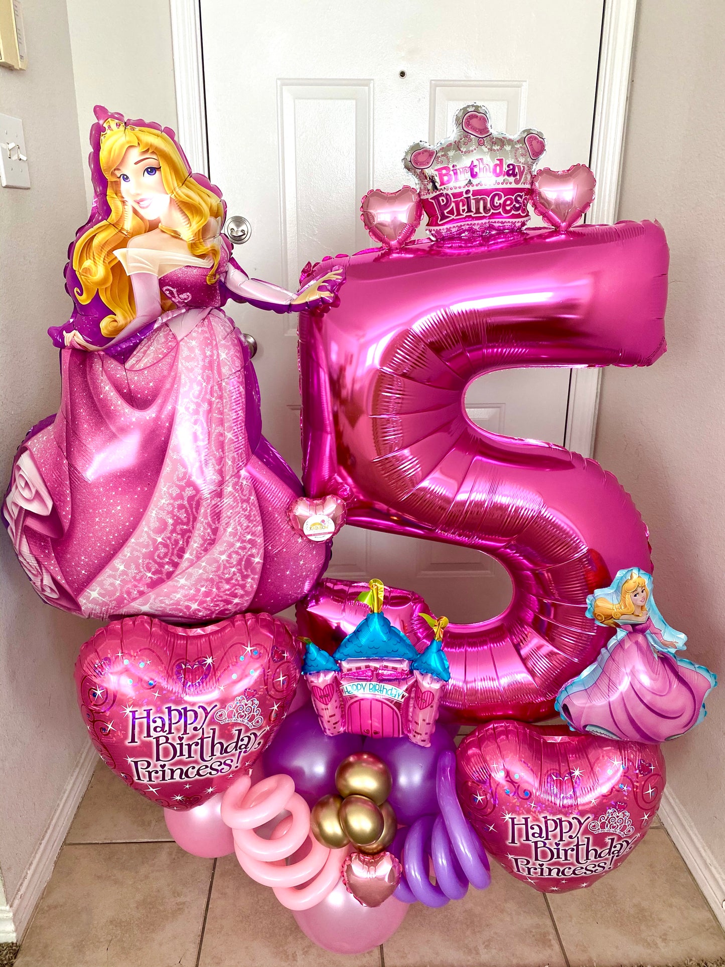 kid number balloons bouquet