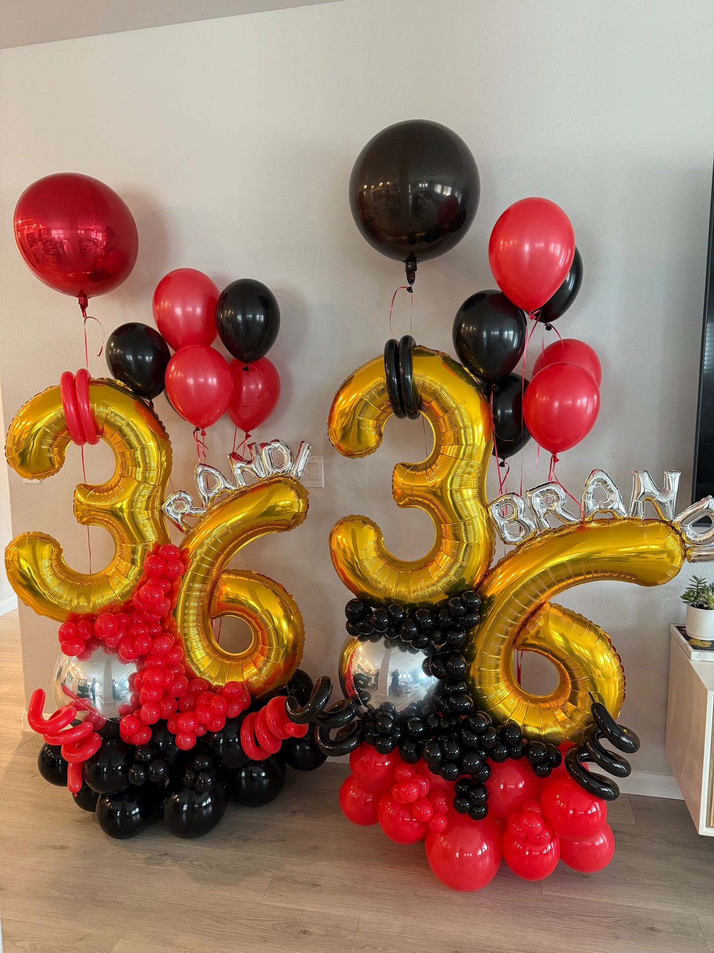 Balloons bouquet HBD number