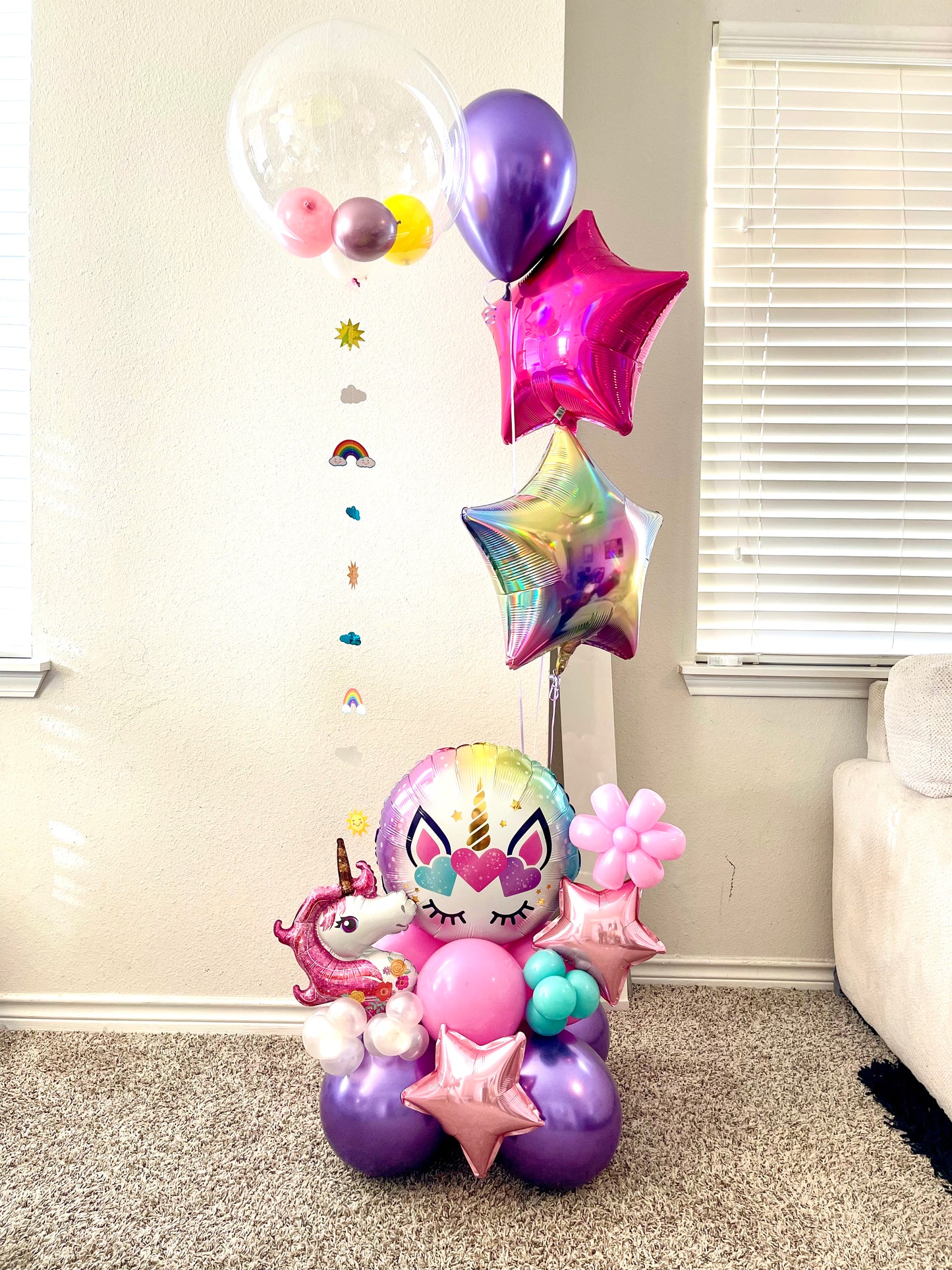 balloons bouquet kids star