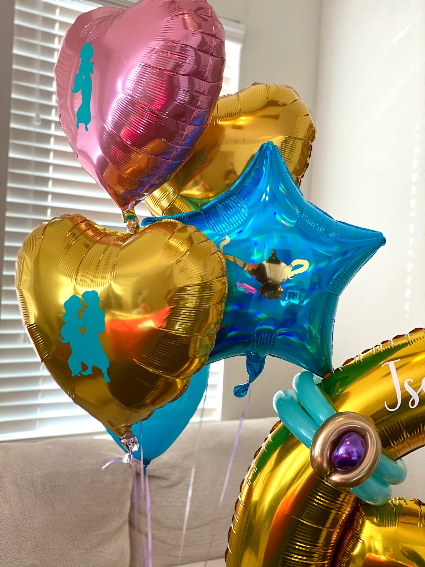kids number balloons bouquet