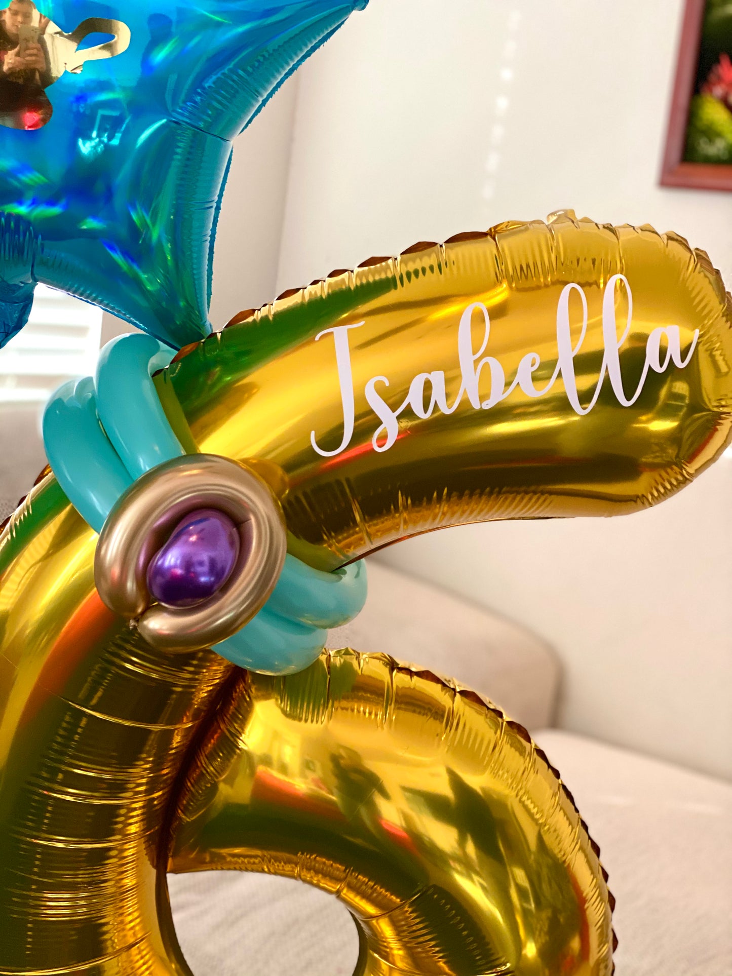 kids number balloons bouquet