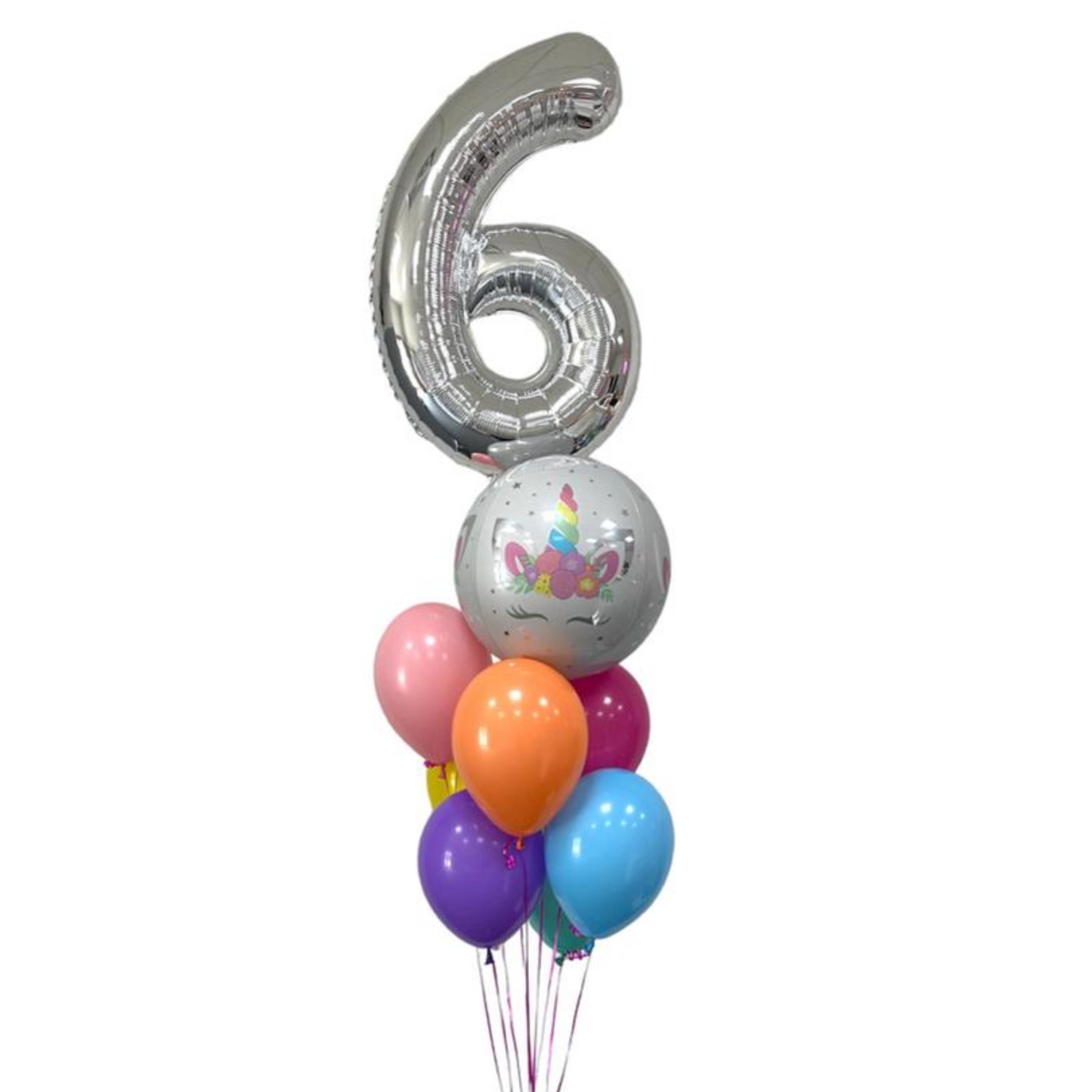Helium Latex Foil Number bouquet