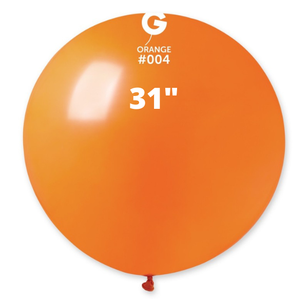 Solid Balloon Orange Gemar #004 size 5" 12" 19" 31"
