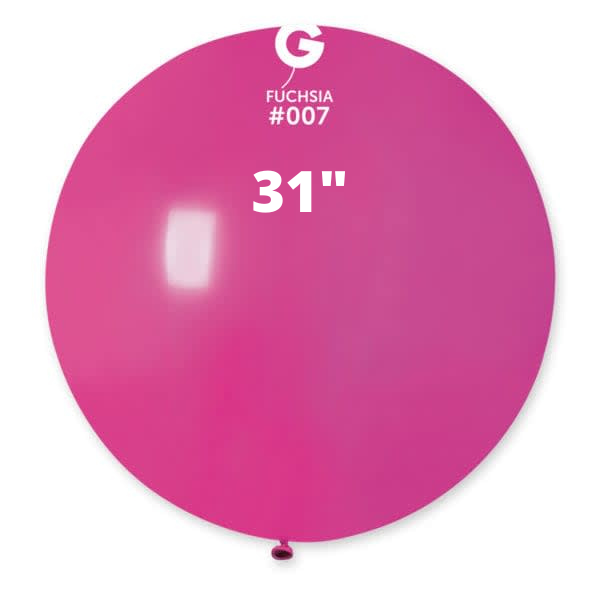Solid Fuchsia Balloons Gemar #007 size 5" 12" 19" 31"