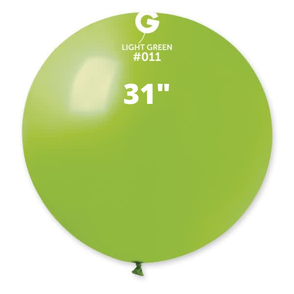 Solid Balloon Light Green Gemar #011 size 5" 12" 19" 31"