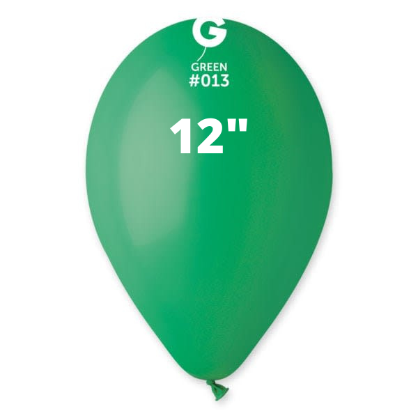 Solid Balloon Green Gemar #013 size 5" 12" 19" 31"