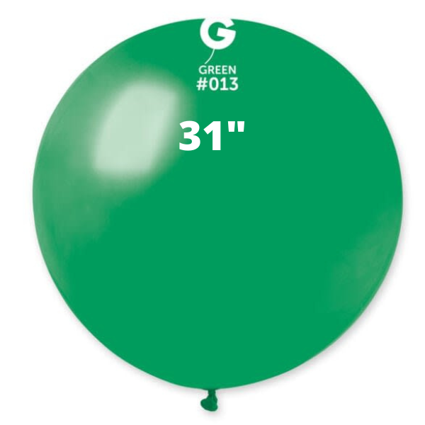 Solid Balloon Green Gemar #013 size 5" 12" 19" 31"