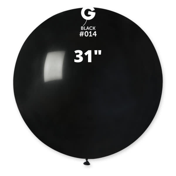 Solid Black Balloons Gemar #014 size 5" 12" 19" 31"