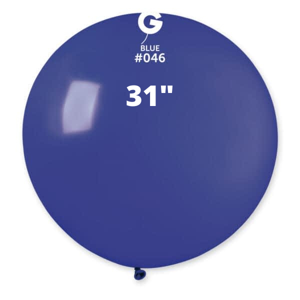 Solid Balloons Blue Gemar #046 size 5" 12" 19" 31"