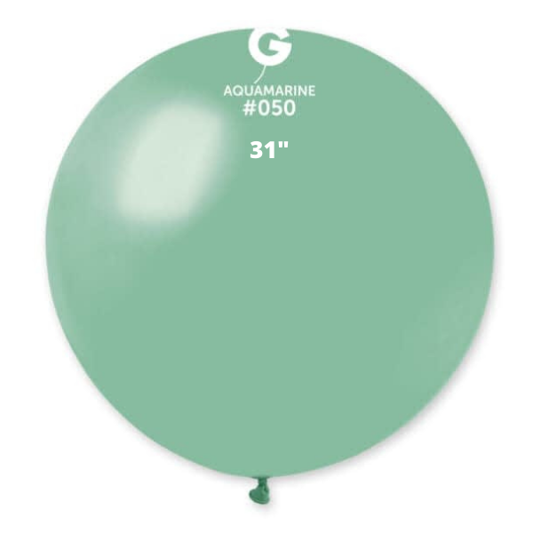 Solid Balloon Aquamarine Gemar #050 size 5" 12" 19" 31"
