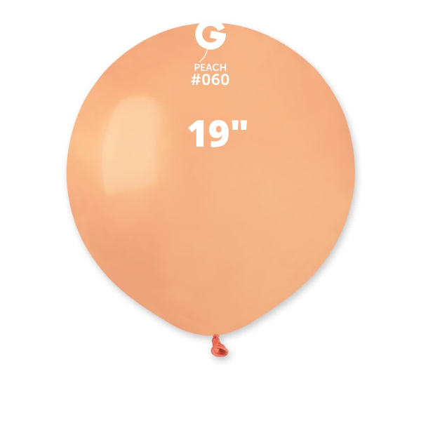 Solid Peach Balloons Gemar #060 size 5" 12" 19" 31"