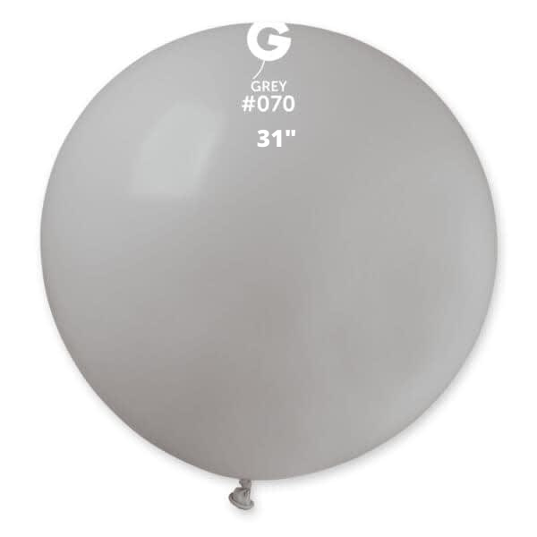 Solid Balloon Grey Gemar #070 size 5" 12" 19" 31"
