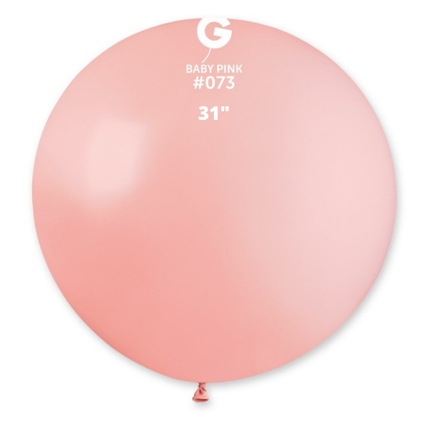 Solid Baby Pink Balloons Gemar #073 size 5" 12" 19" 31"