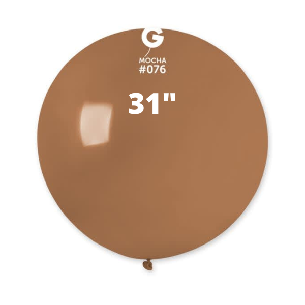 Solid Balloon Mocha Gemar #076 size 5" 12" 19" 31"
