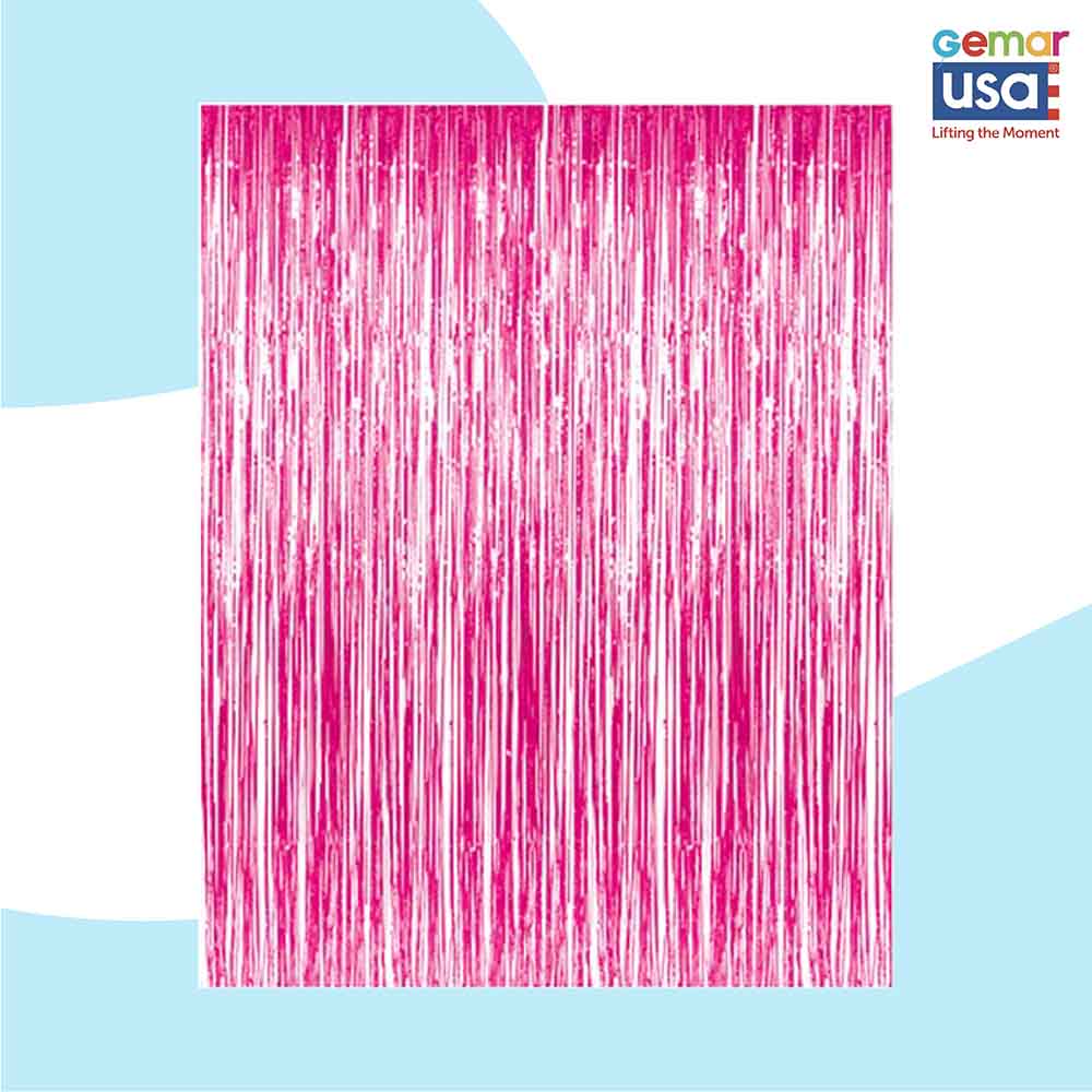 Pink Foil Party Curtain 36×96