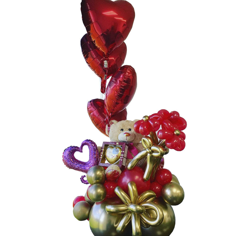 BEAR LOVE BALLOON BOUQUET