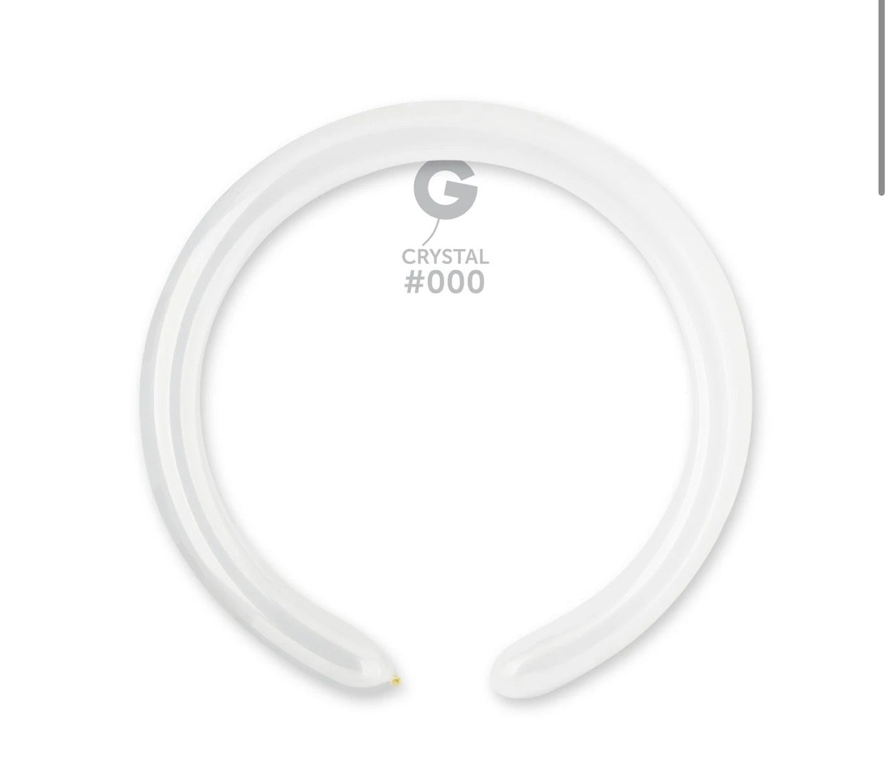 SOLID BALLOONS CRYSTAL 2" GEMAR #000 CLEAR 260