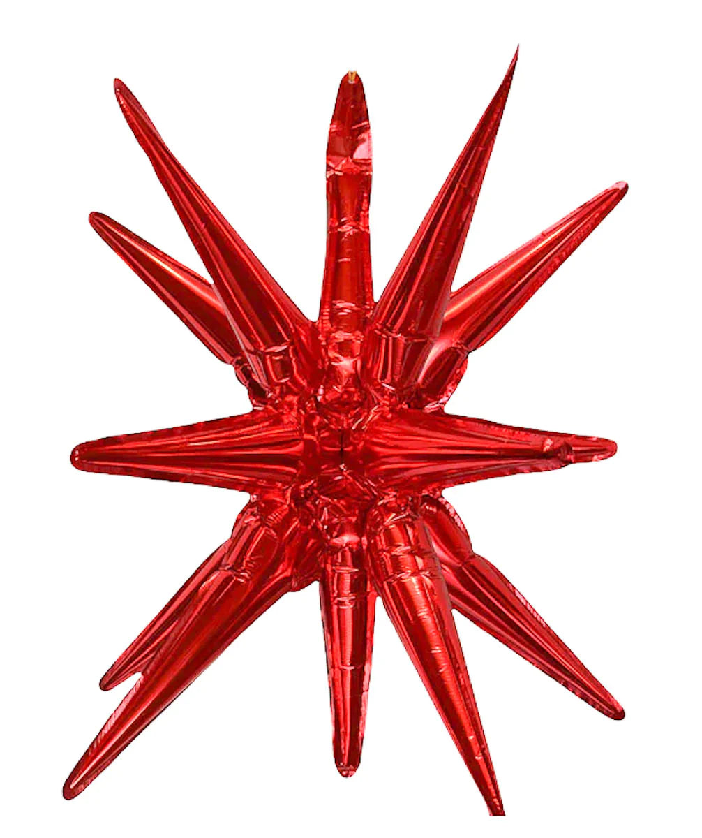 Starburst 3D Foil Balloon - Small RED 22"