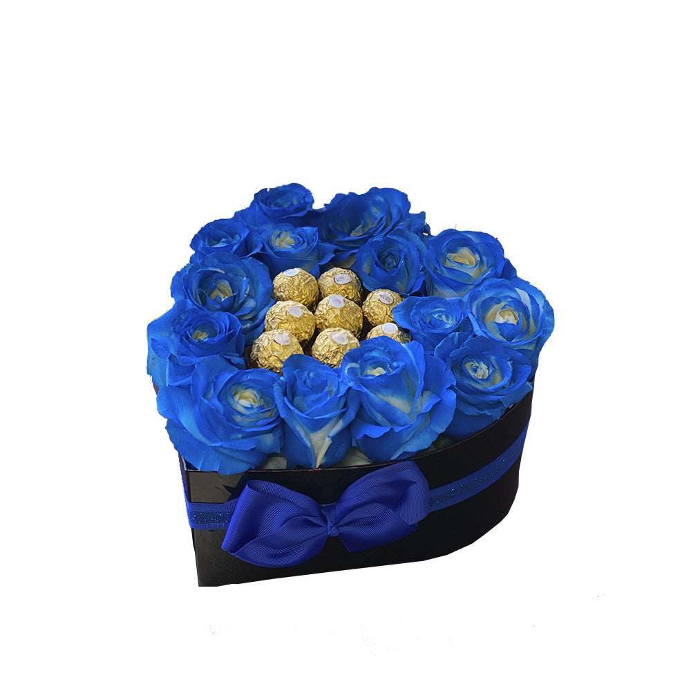 Heart-shaped rose box