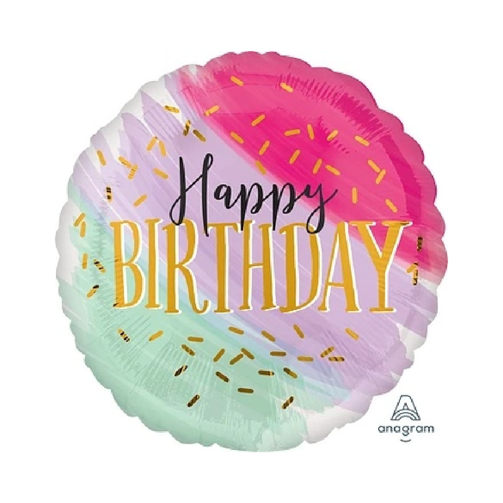 Watercolor Birthday Jumbo 28"