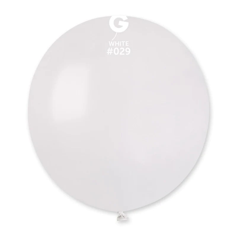 Metallic Balloon White #029 SIZE 5" 12" 19" 31"