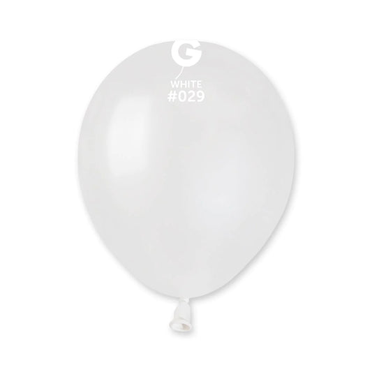 Metallic Balloon White #029 SIZE 5" 12" 19" 31"