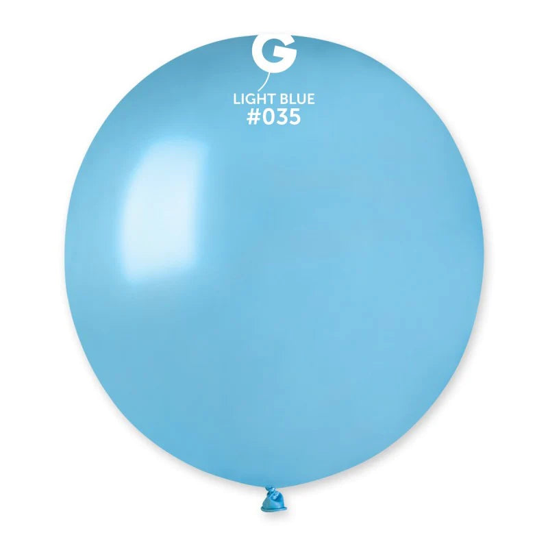Metallic Balloon Light Blue #035 SIZE 5" 12" 19" 31"