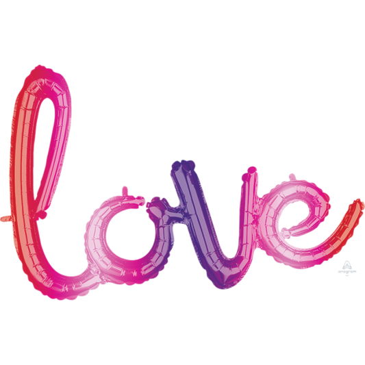 love' Ombre Script 30" (PINK BARBIE)