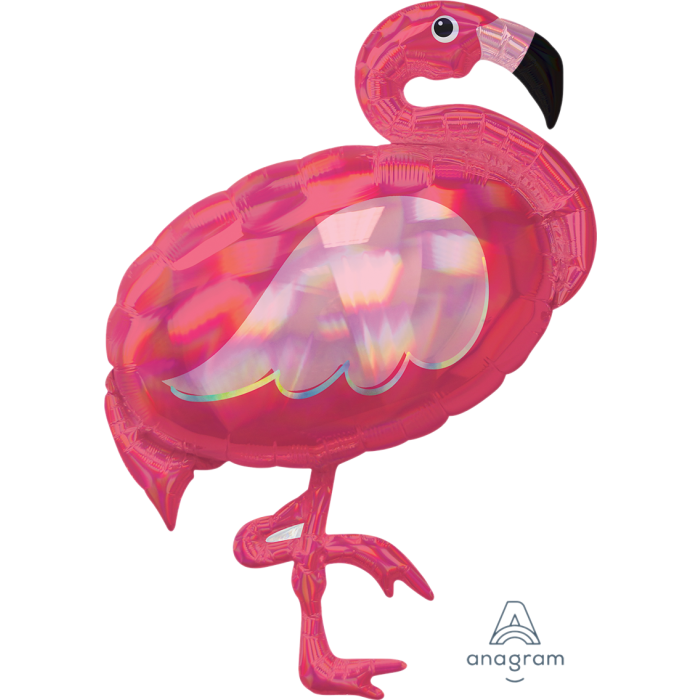 Iridescent Flamingo Foil Balloon 33"
