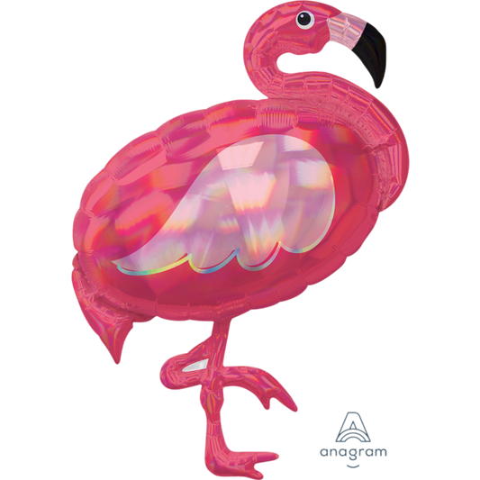 Iridescent Flamingo Foil Balloon 33"