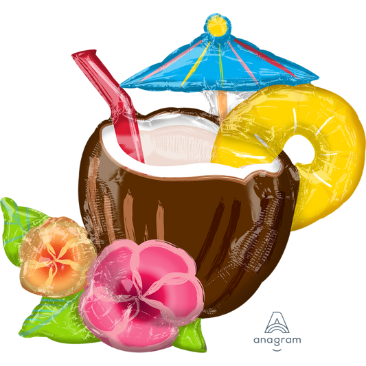 Coconut Pina Colada Foil Balloon 30 in.