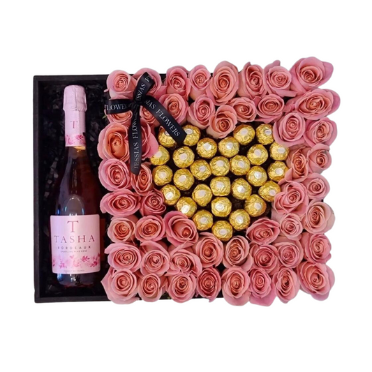 Small box and chocolat Wine Pink