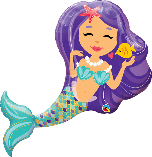 Mermaid Enchanting Shape Foil Balloon 38"