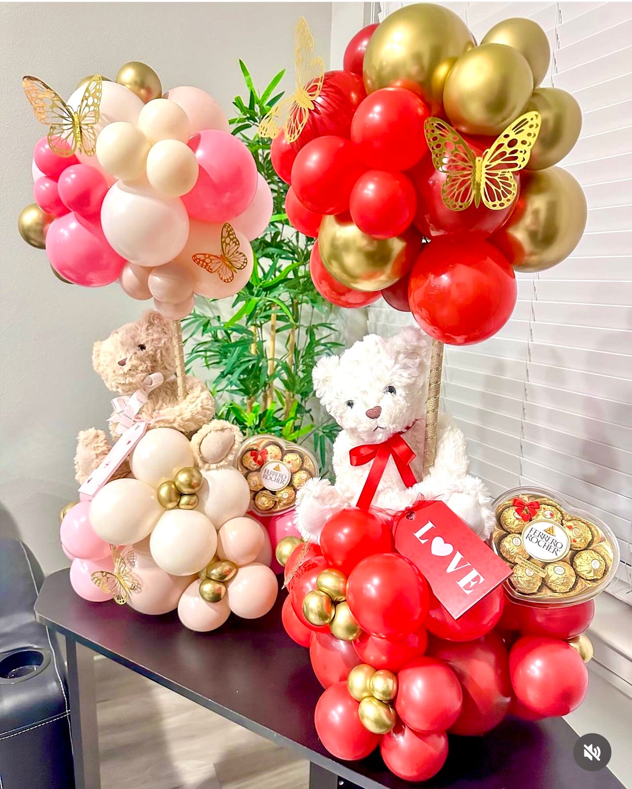 mini teddy bear balloons bouquet