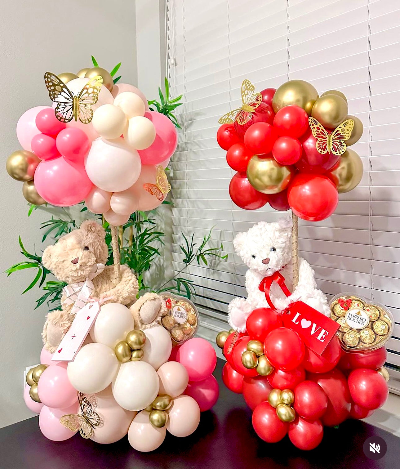 mini teddy bear balloons bouquet