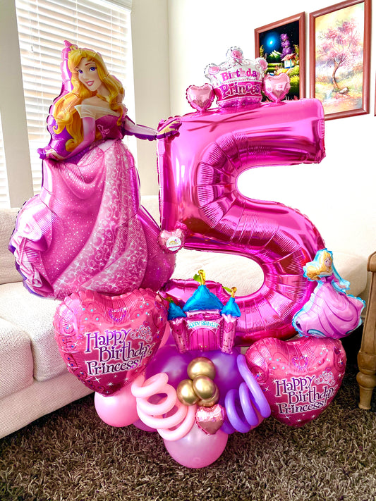 kid number balloons bouquet