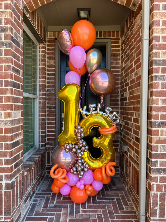 Balloons Bouquet HBD number