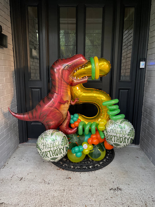 kid number balloons bouquet