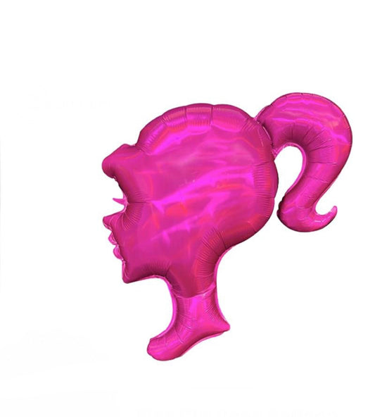 Barbie face balloons foil 28"