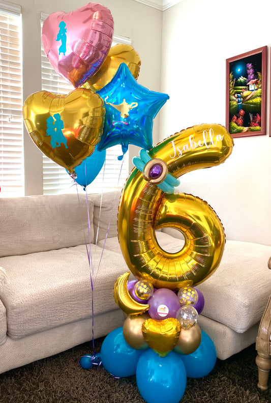 kids number balloons bouquet