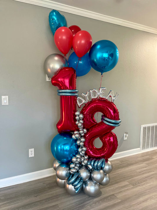 2 NUMBERS BALLOON BOUQUET (click to see more photos)