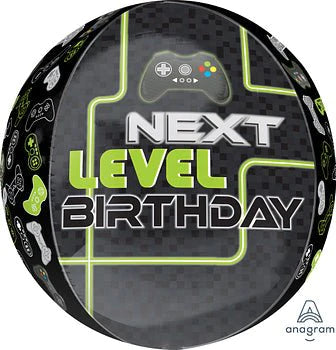 Level Up Birthday Orbz balloons  15" game controller