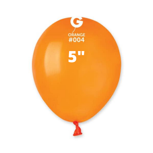 Solid Balloon Orange Gemar #004 size 5" 12" 19" 31"