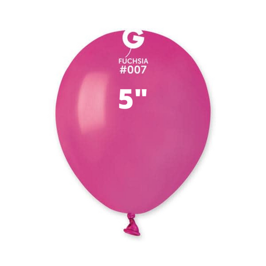 Solid Fuchsia Balloons Gemar #007 size 5" 12" 19" 31"