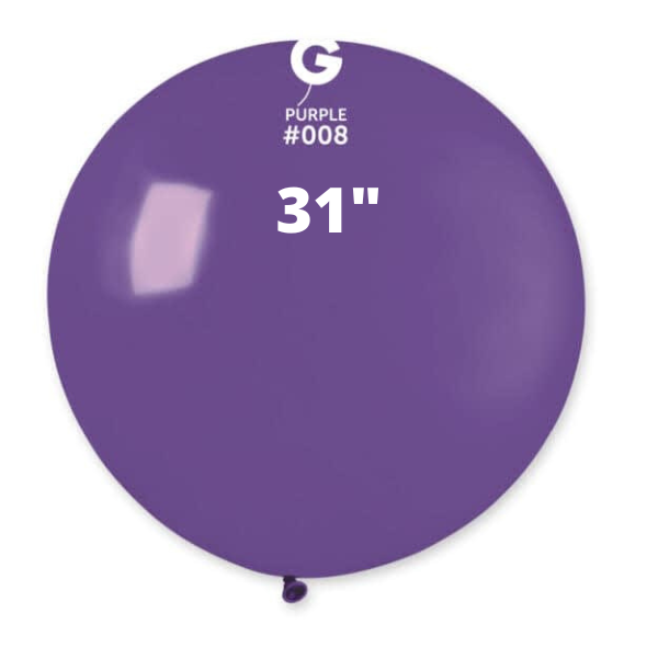 Solid Balloons Purple Gemar #008 size 5" 12" 19" 31"