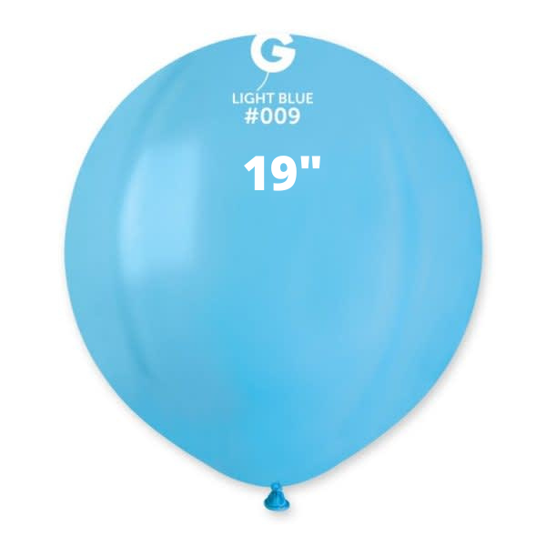 Solid Balloon Light Blue Gemar #009 size 5" 12" 19" 31"