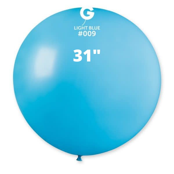 Solid Balloon Light Blue Gemar #009 size 5" 12" 19" 31"