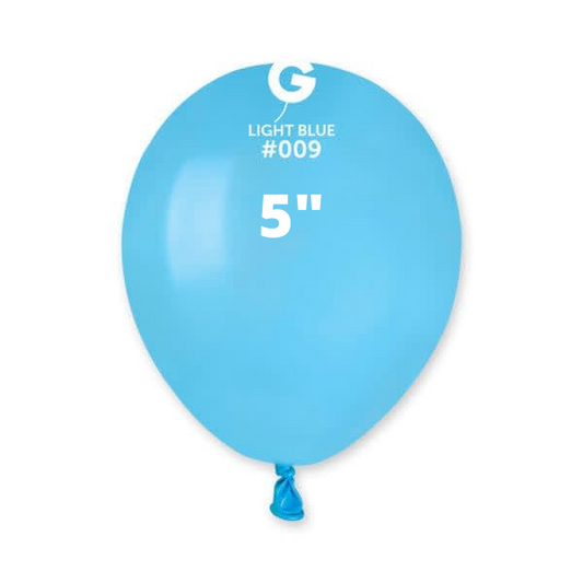 Solid Balloon Light Blue Gemar #009 size 5" 12" 19" 31"