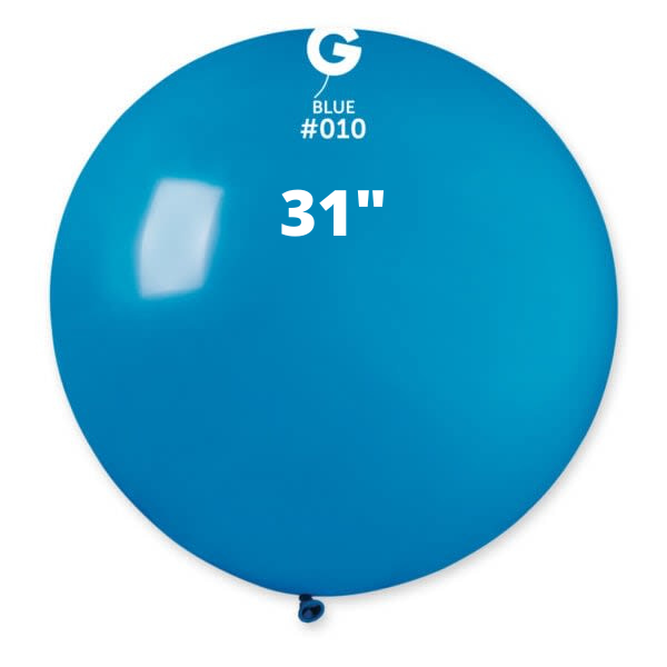 Solid Balloon Blue Gemar #010 size 5" 12" 19" 31"