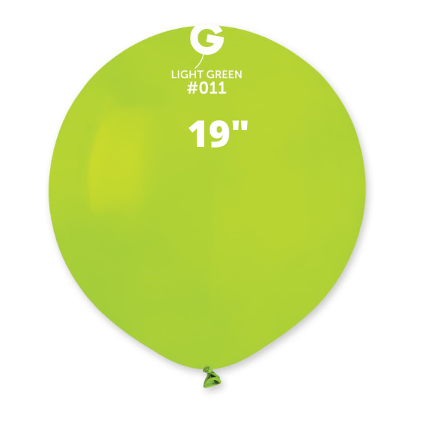 Solid Balloon Light Green Gemar #011 size 5" 12" 19" 31"